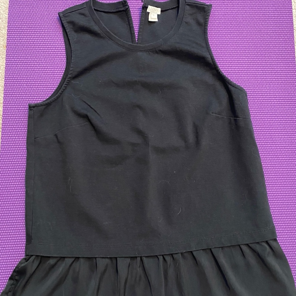 Black Sleeveless Peplum Top- M
